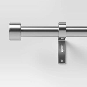 Project 62 Brushed Nickel Finish Expandable Steel Curtain Rod 36" to 66" Lengths
